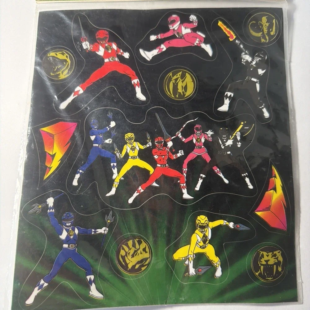 Power Rangers 24 Piece Deluxe Decal Pack Long Lasting Vinyl Stickers by Rand 90s